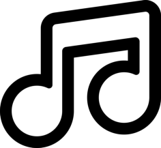 Music Note Outline Sketch Drawing Svg, Free Vectors File
